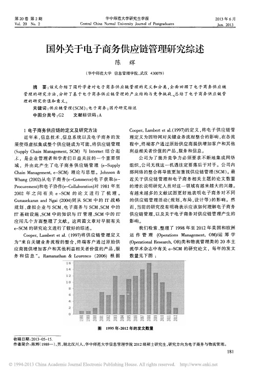 国外关于电子商务供应链管理研究综述