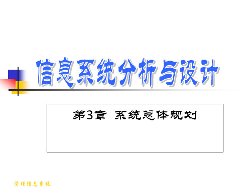 第3章 系统总体规划(信息系统分析与设计)