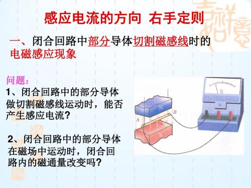 上海科学技术出版社高二第二学期物理：感应电流的方向 右手定则_课件1