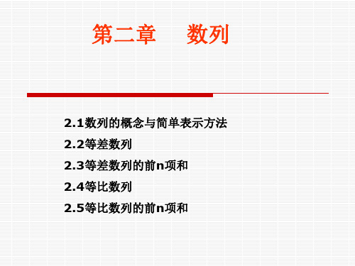 高中数学必修五第二章数列