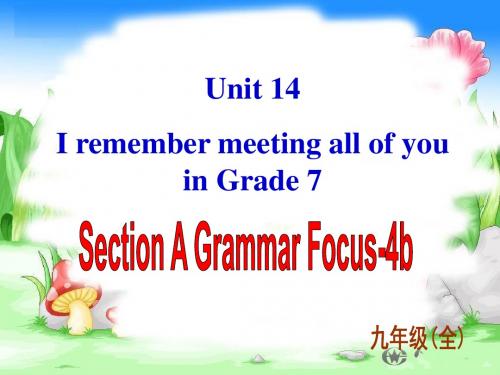 人教新目标九年级(全)精品课件 Unit 14 Section A-4