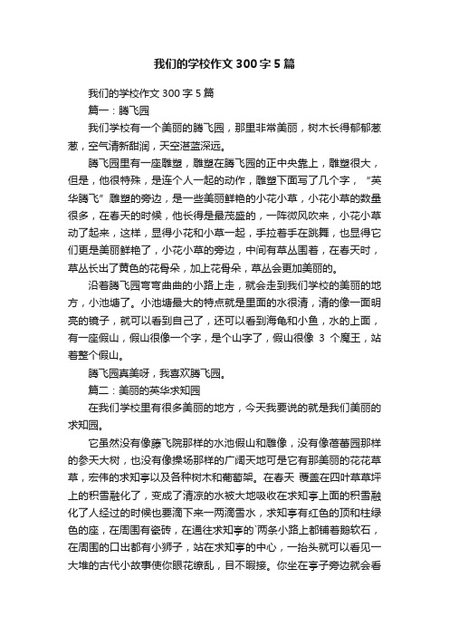 我们的学校作文300字5篇