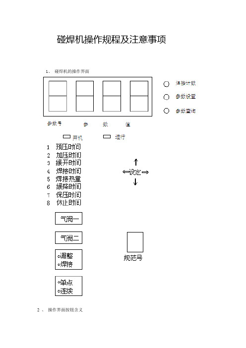 碰焊机使用