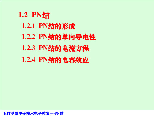 基础电子技术 课件 1.2  PN结