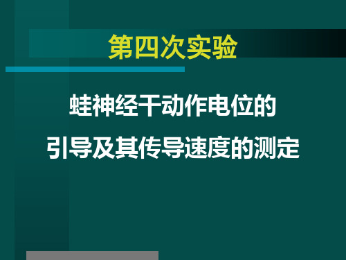 蛙类神经干AP的引导ppt课件