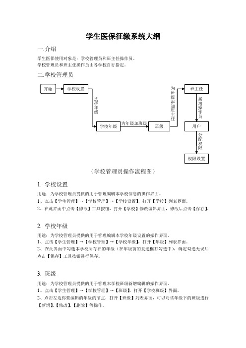 学生医保征缴系统大纲