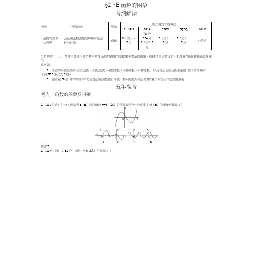 2019版高考数学(浙江版)一轮配套讲义：§26 函数的图象.docx