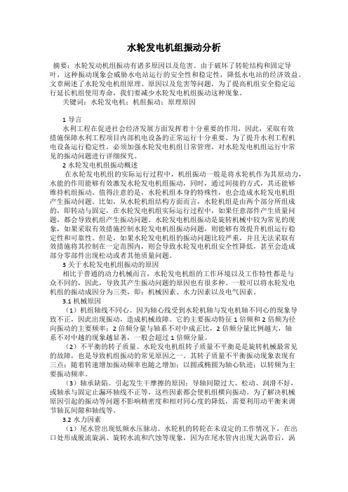 水轮发电机组振动分析