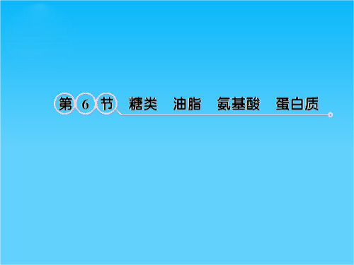 高考化学知识研习一轮复习课件选修5第6节糖类 油脂 氨基酸 蛋白质