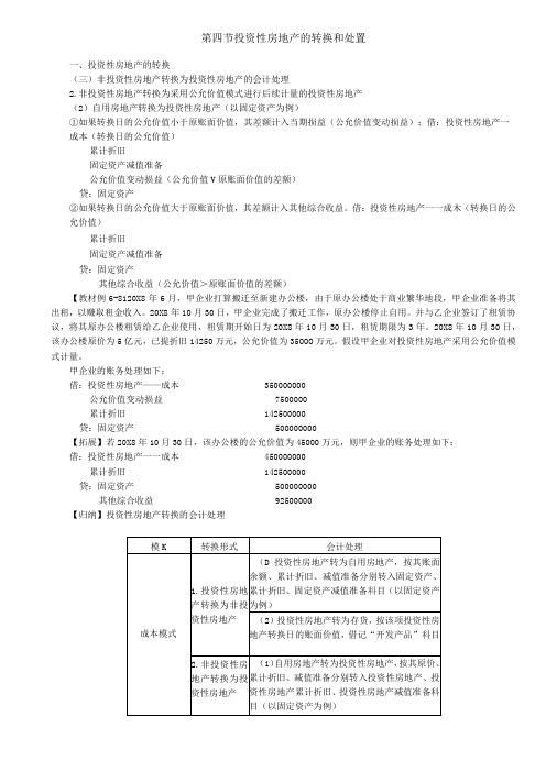 第20讲_投资性房地产的转换和处置