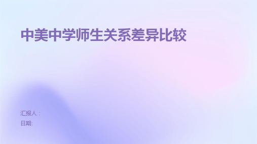 中美中学师生关系差异比较