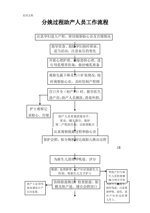 分娩过程助产人员工作流程