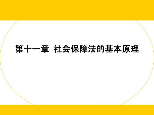 第十一章社会保障法的基本原理