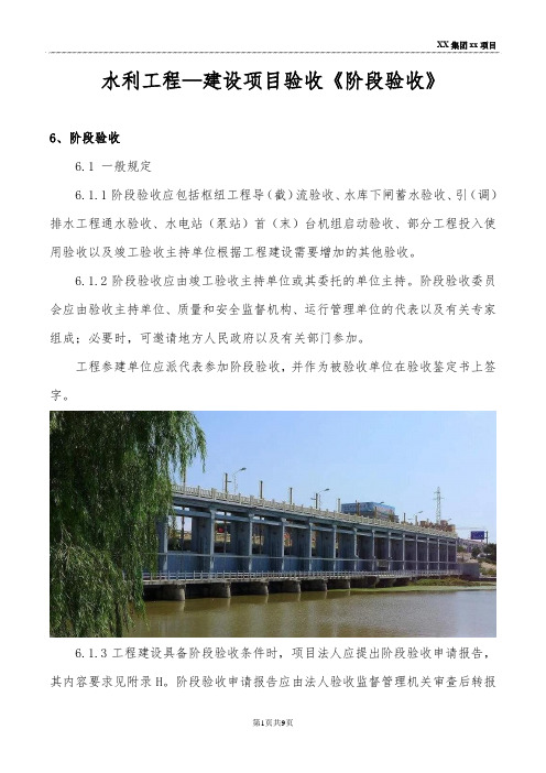 水利工程—建设项目验收《阶段验收》