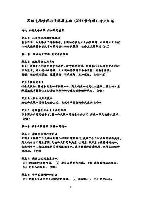 思修考点汇总