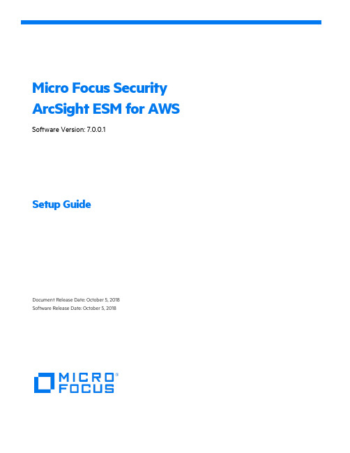 Micro Focus Security ArcSight ESM for AWS 软件版本 7.0