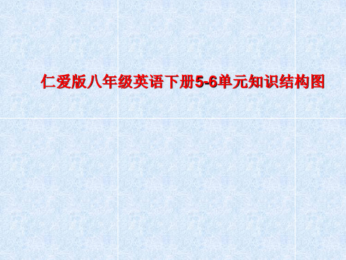 仁爱版八年级英语下册5-6单元知识结构图