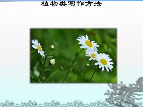 初中作文指导：《植物类写作方法》PPT