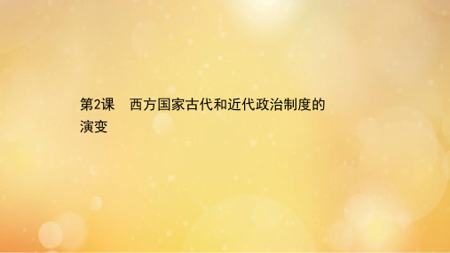 人教统编版高中历史选择性必修一国家制度与社会治理 西方国家古代和近代政治制度的演变课PPT