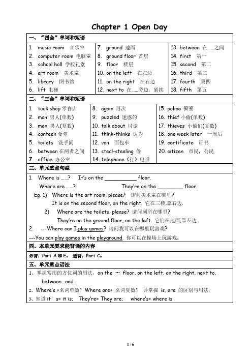 香港朗文英语3B单元知识点