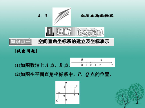 高中数学4.3空间直角坐标系课件新人教A版必修2