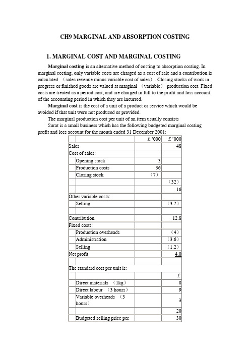 09-Marginal-And-Absorption-Costing