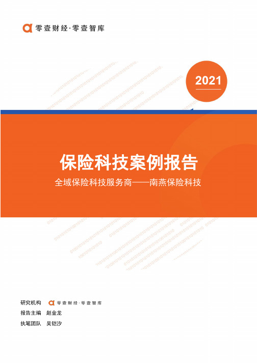 保险科技案例-南燕保险科技：一站式健康管理+保险系统解决方案-2021.02正式版