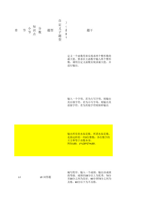 《C语言程序设计与数据结构》题库