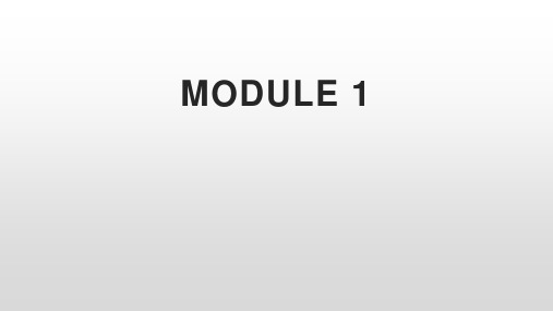 外研版高中英语选修六  module 1 复习课件