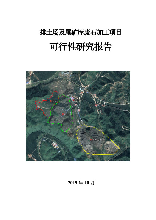 【精品推荐】排土场及尾矿库废石加工项目可行性研究报告