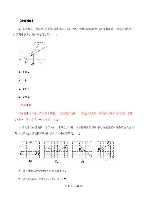 2021年高考物理一轮复习学与练2.2 力的合成与分解(精练)(解析版)