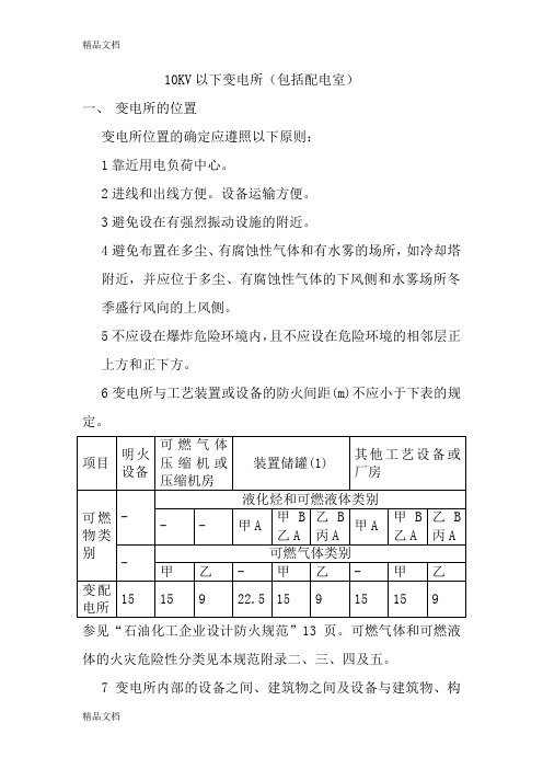 (整理)变电所的要求.