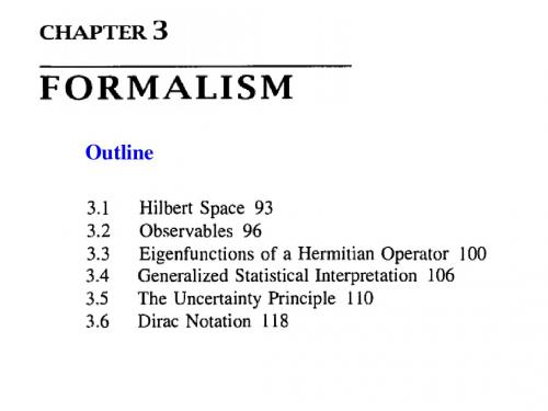 量子力学英文课件格里菲斯Chapter3