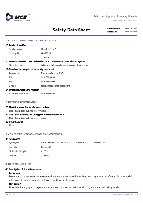 Hoechst_33342_SDS_MedChemExpress