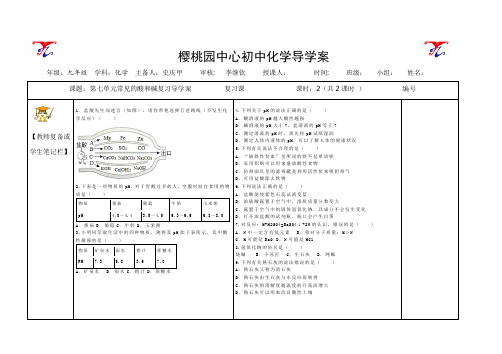 常见的酸和碱复习导学案