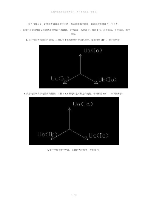 电流、电压向量图