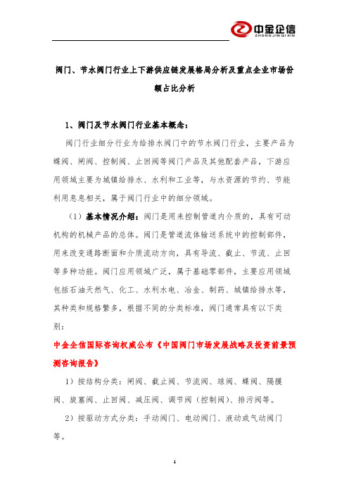 阀门、节水阀门行业上下游供应链发展格局分析及重点企业市场份额占比分析