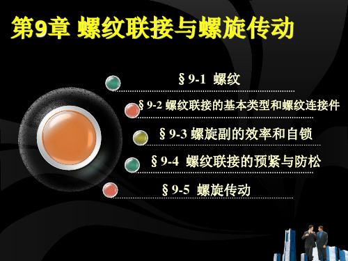 机械设计基础：11螺纹联接与螺旋传动