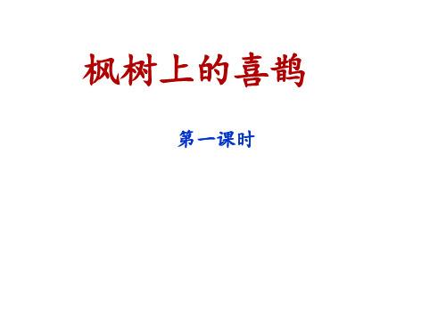 (赛课课件)人教(部编版)二年级下册语文《枫树上的喜鹊》(共24张PPT)