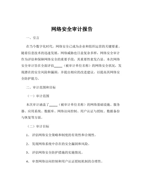 网络安全审计报告