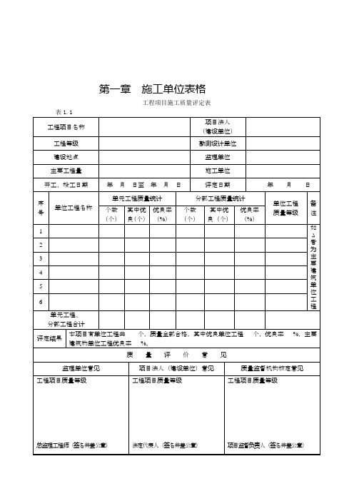 土地整理施工及监理全套表格