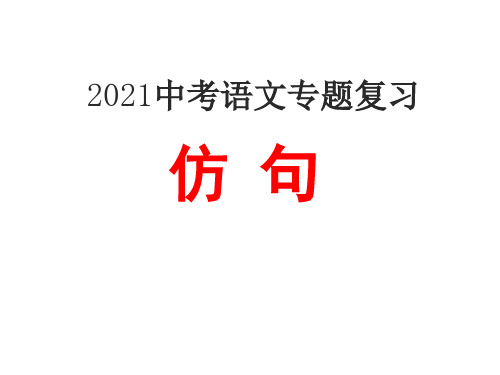 2021中考语文专题复习《仿句》(共33张ppt)