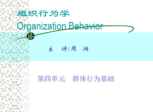 第五单元群体行为基础