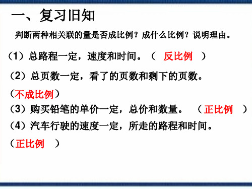 新人教版用反比例解决问题ppt课件