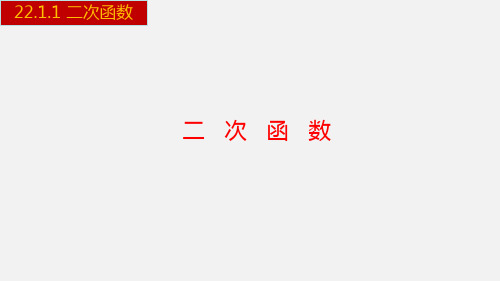 22.1.1 二次函数 课件(共26张PPT)