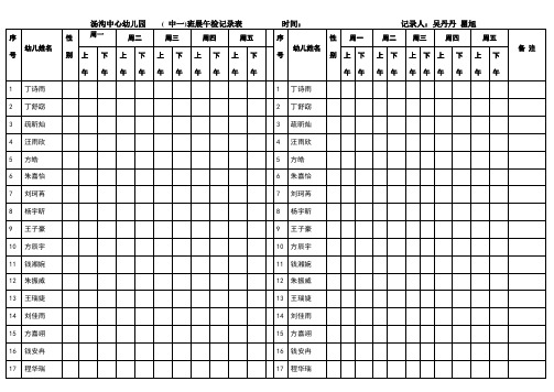 晨午检记录表(1)