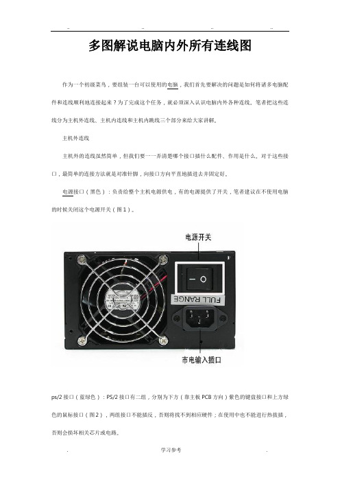 多图解说电脑机箱内部所有线路连线方法