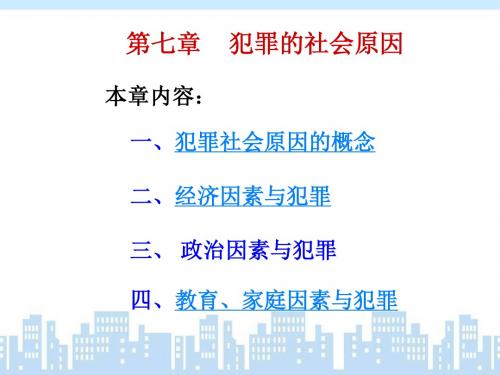 9 犯罪社会原因