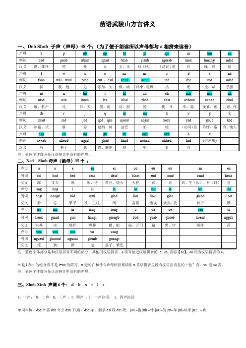 苗族文字教学讲义-20121222