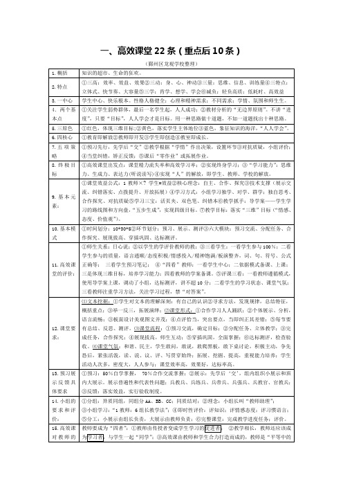 高效课堂22条